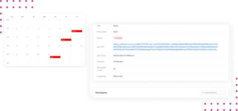 Zoom meetings and calendar alert