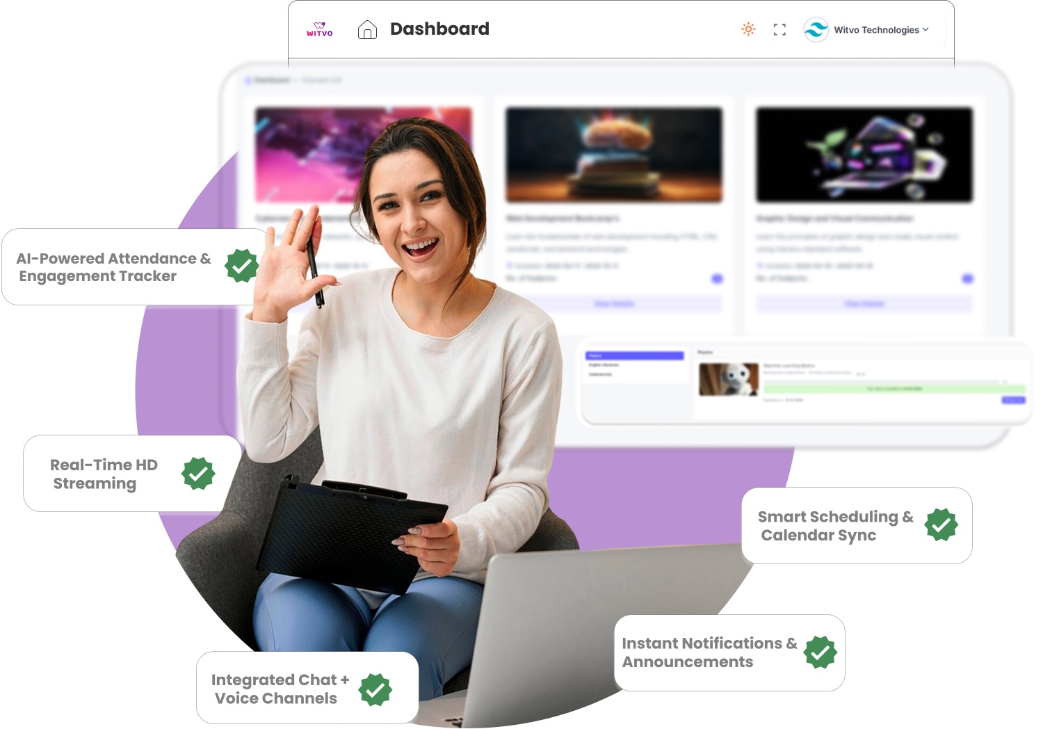 Live classes and messaging