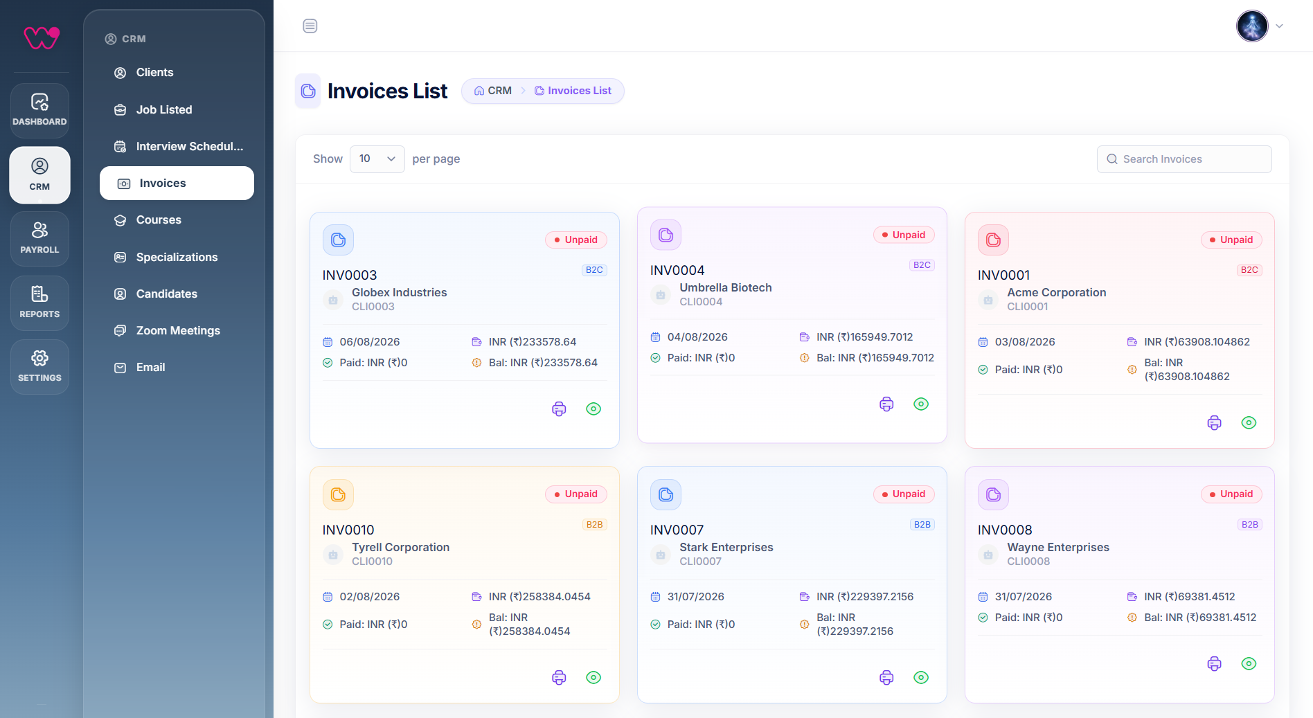 Simplified Client Invoicing & Payment Records