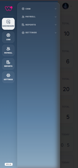 HRMS App Screen 1