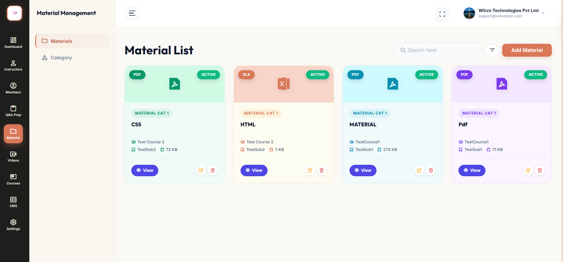 Structured Material Management Vault