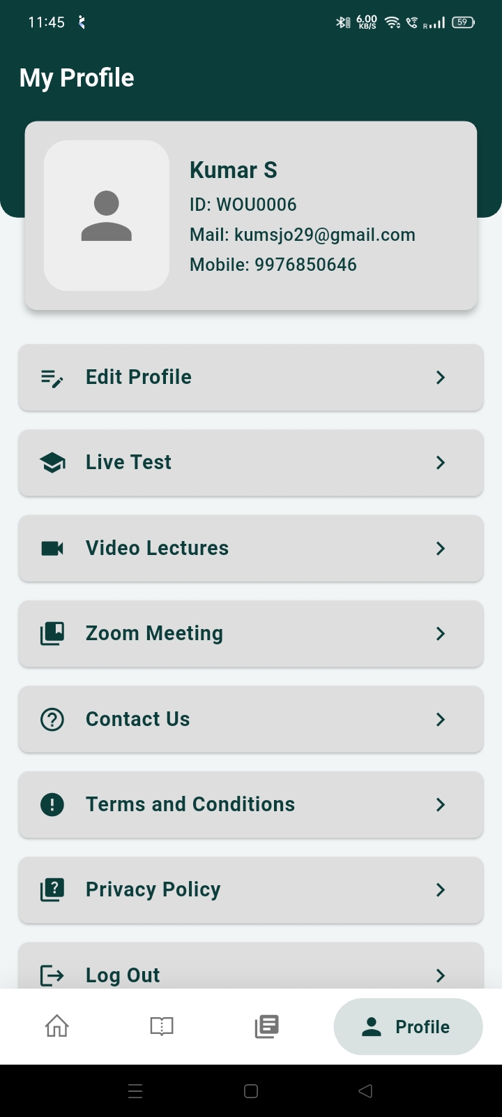 LMS App Screen 4