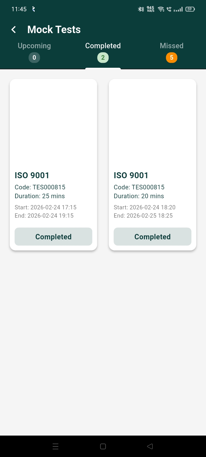 LMS App Screen 2